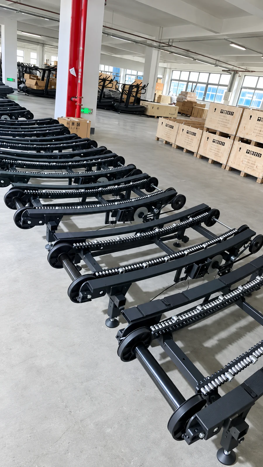 Completed frames prepared for the next production stage