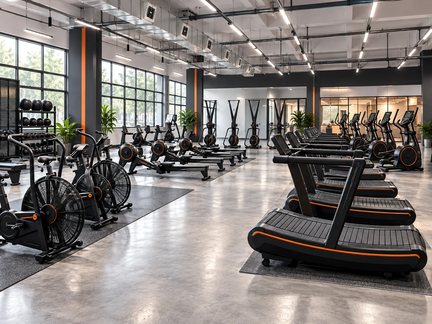 Commercial cardio equipment for gym projects