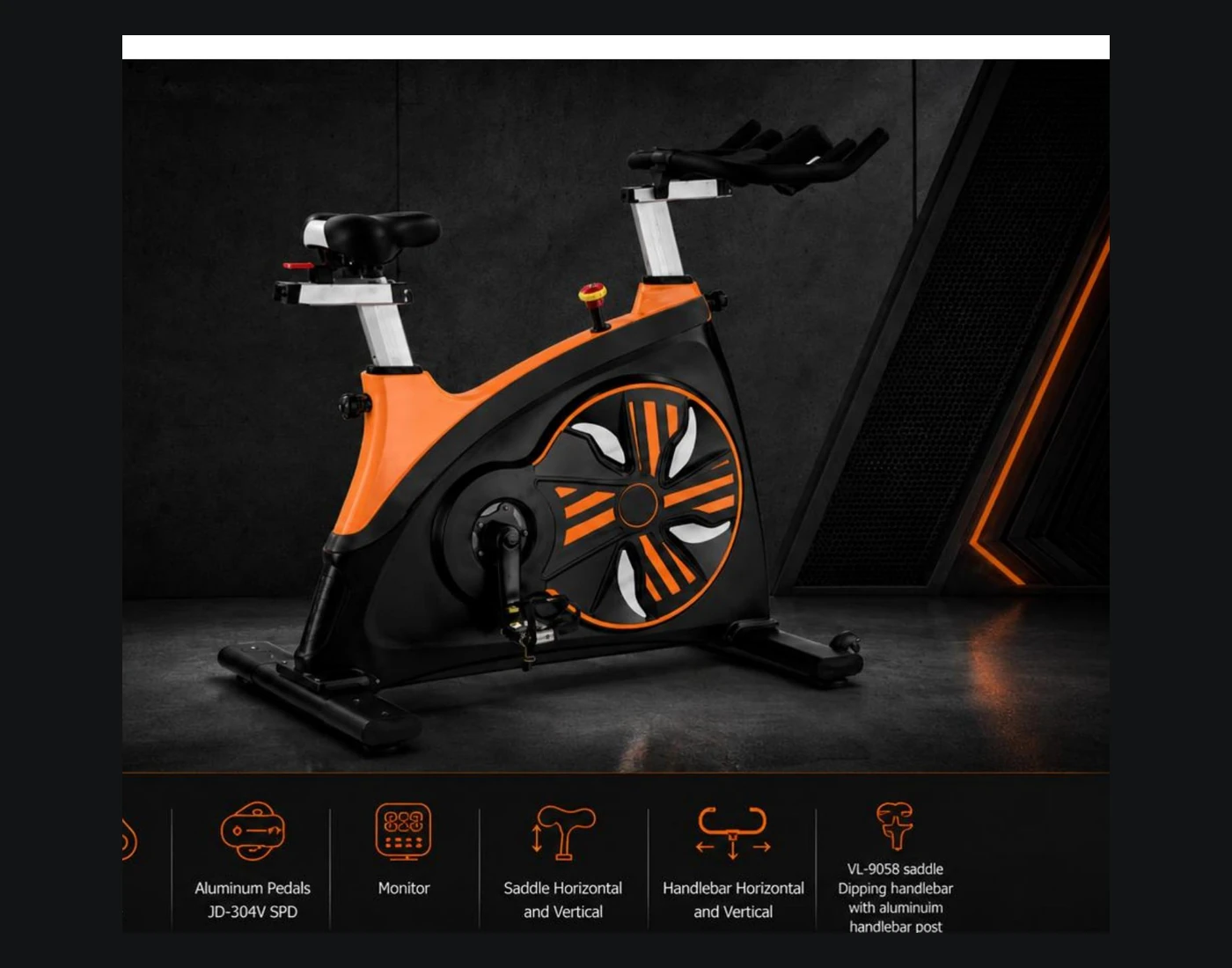 P51651 spin bike complete view